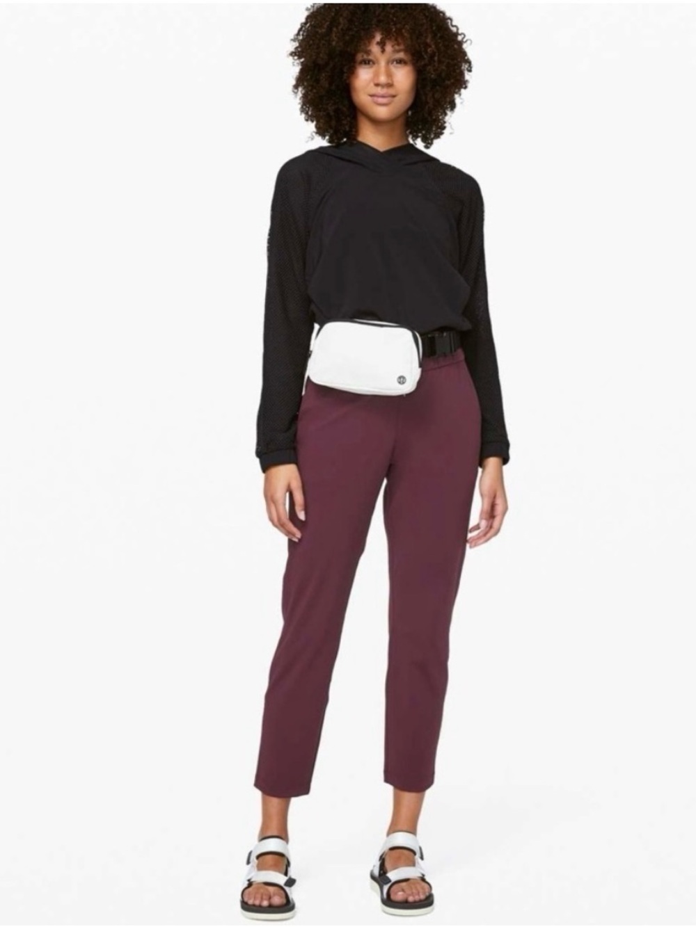 Lululemon On The Fly Pants Maroon Burgundy Size 6 - Picture 3 of 15